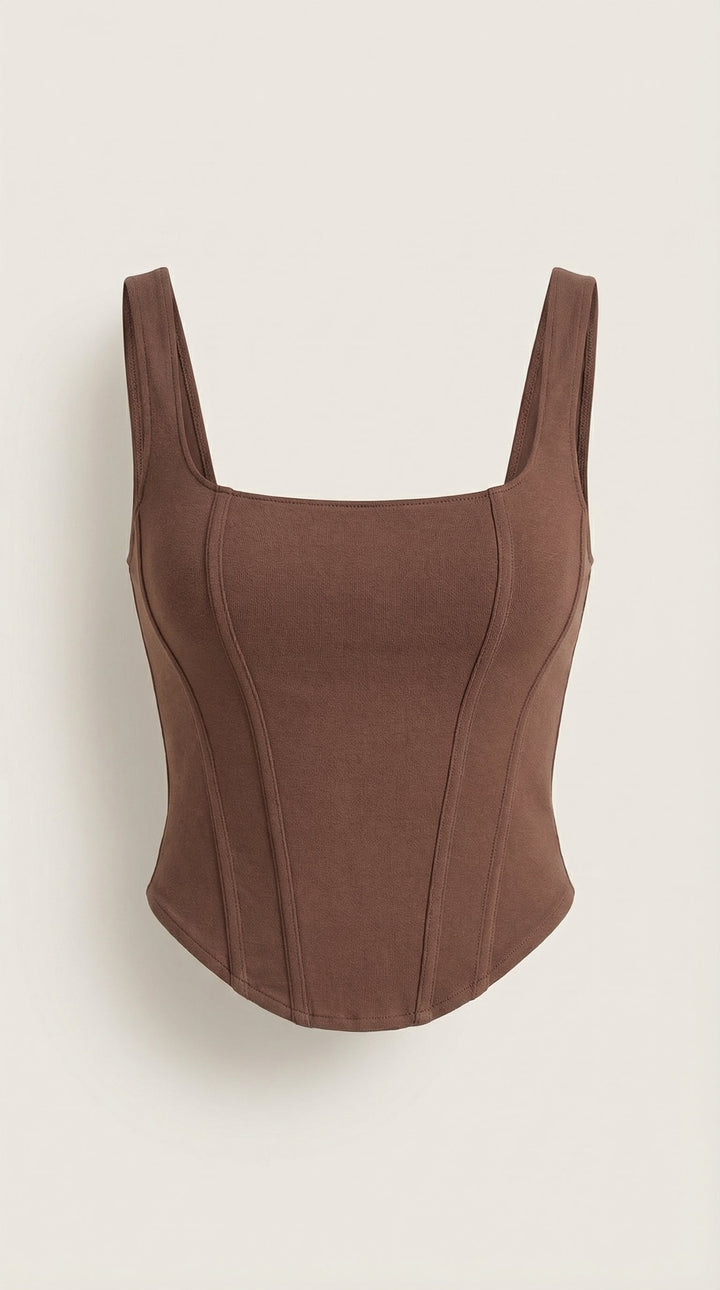 Eloise corset-stijl mouwloze top