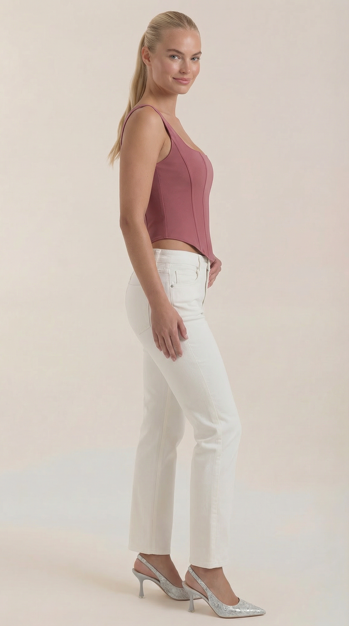 Eloise corset-stijl mouwloze top
