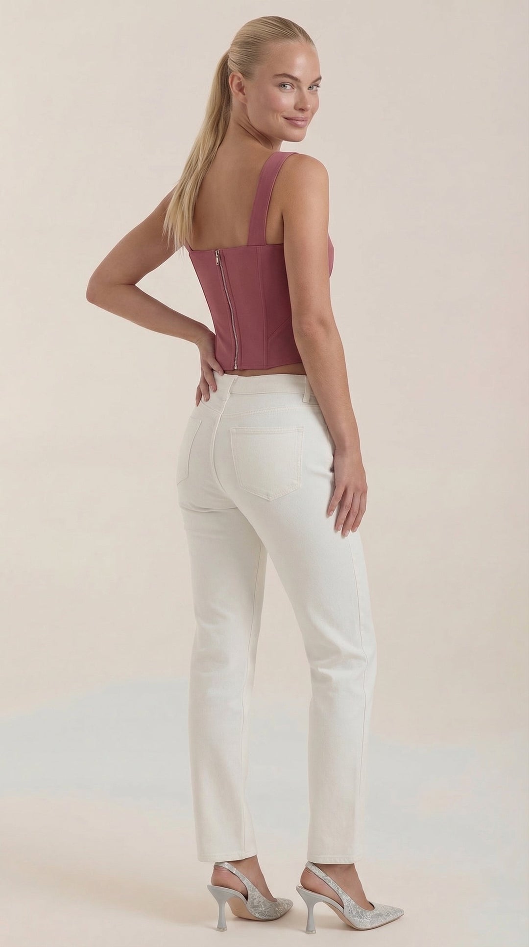 Eloise corset-stijl mouwloze top