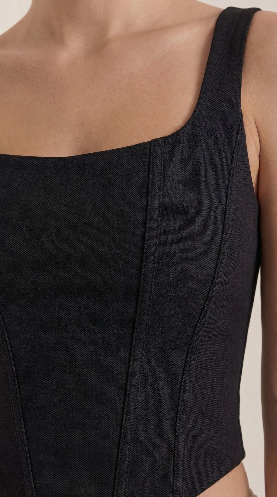 Eloise corset-stijl mouwloze top