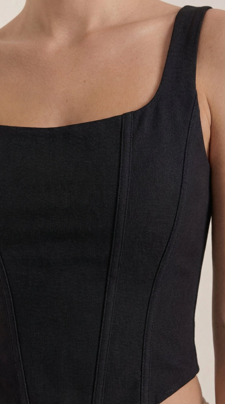 Eloise corset-stijl mouwloze top
