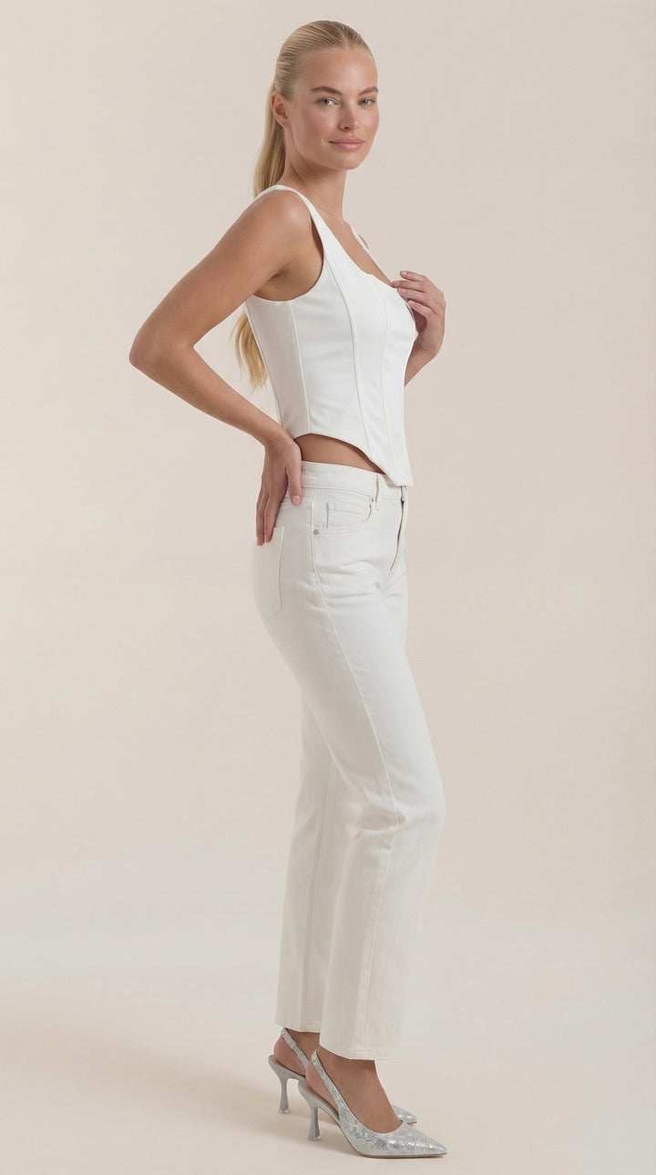 Eloise corset-stijl mouwloze top