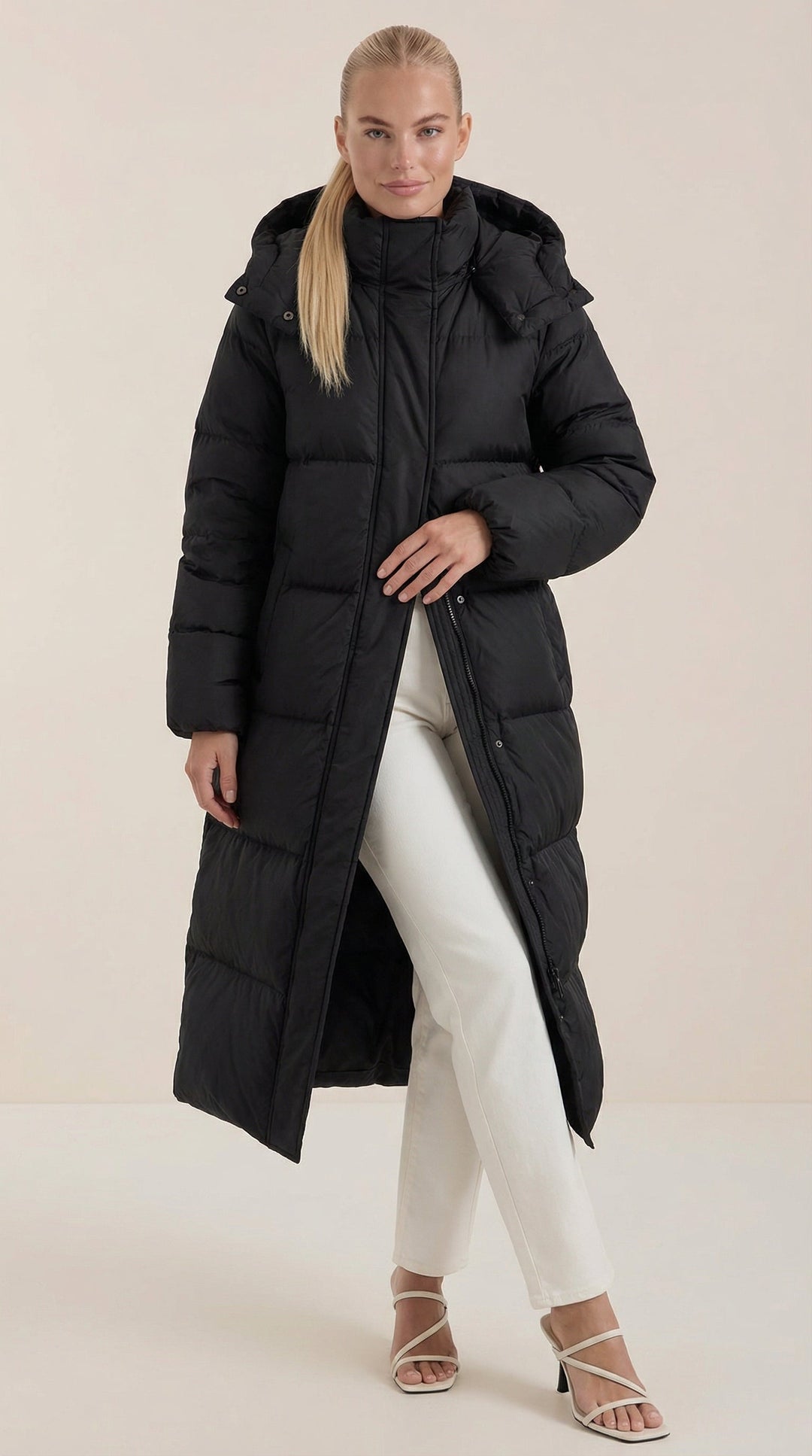 Nora Puffer Gevoerde Jas