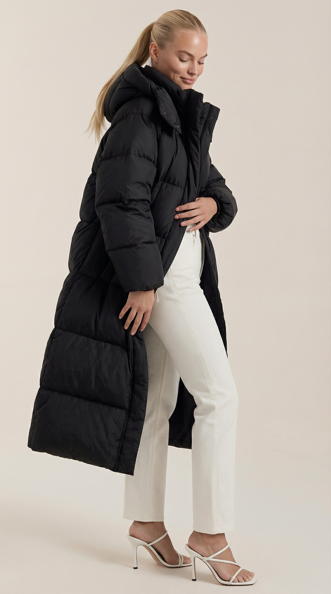 Nora Puffer Gevoerde Jas