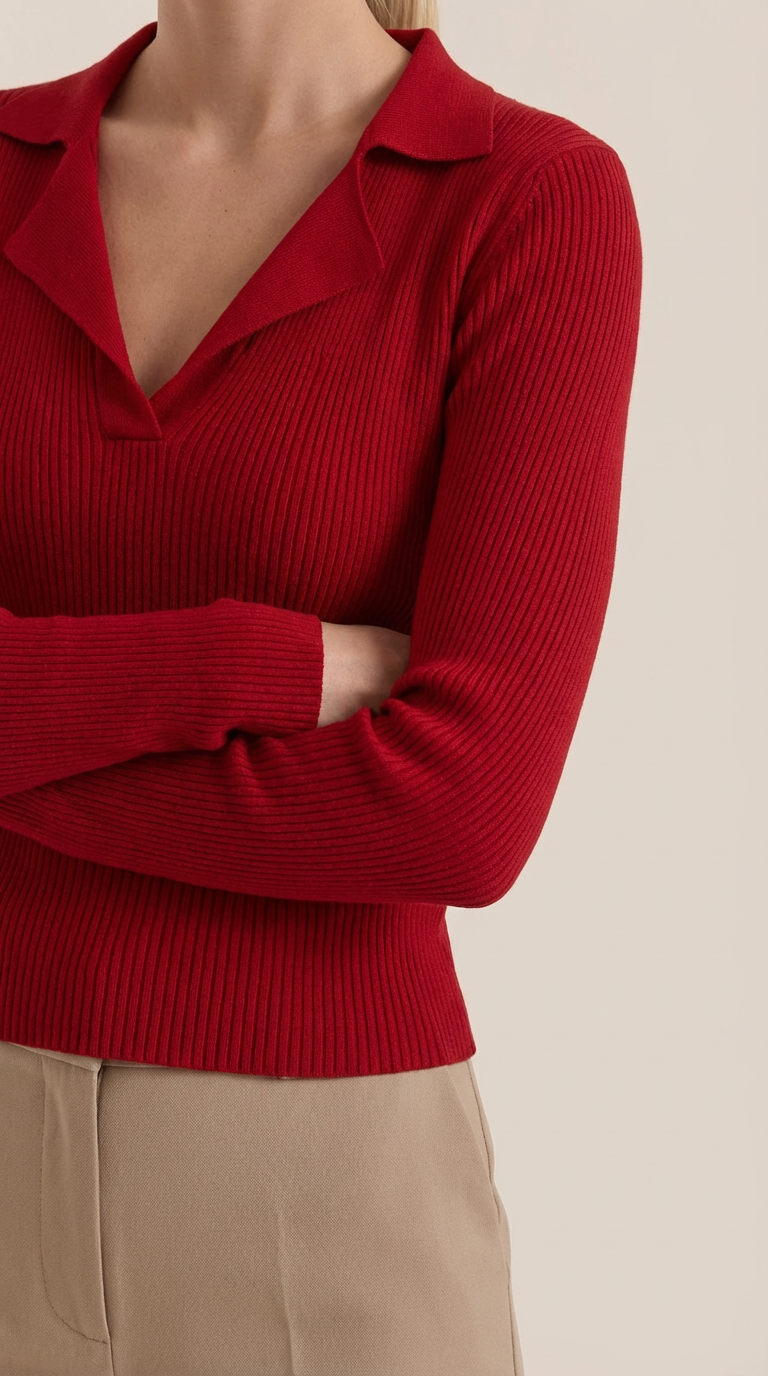 'Sara' elegante gebreide hals trui