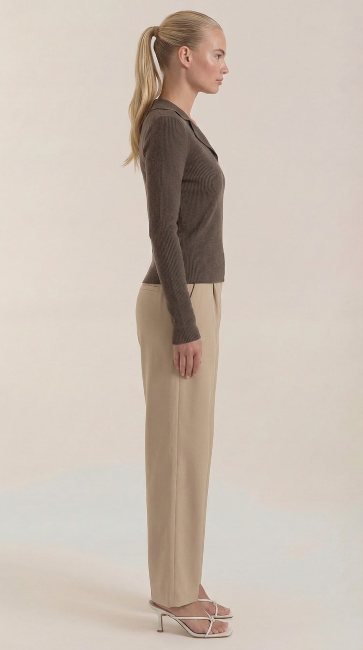 'Sara' elegante gebreide hals trui