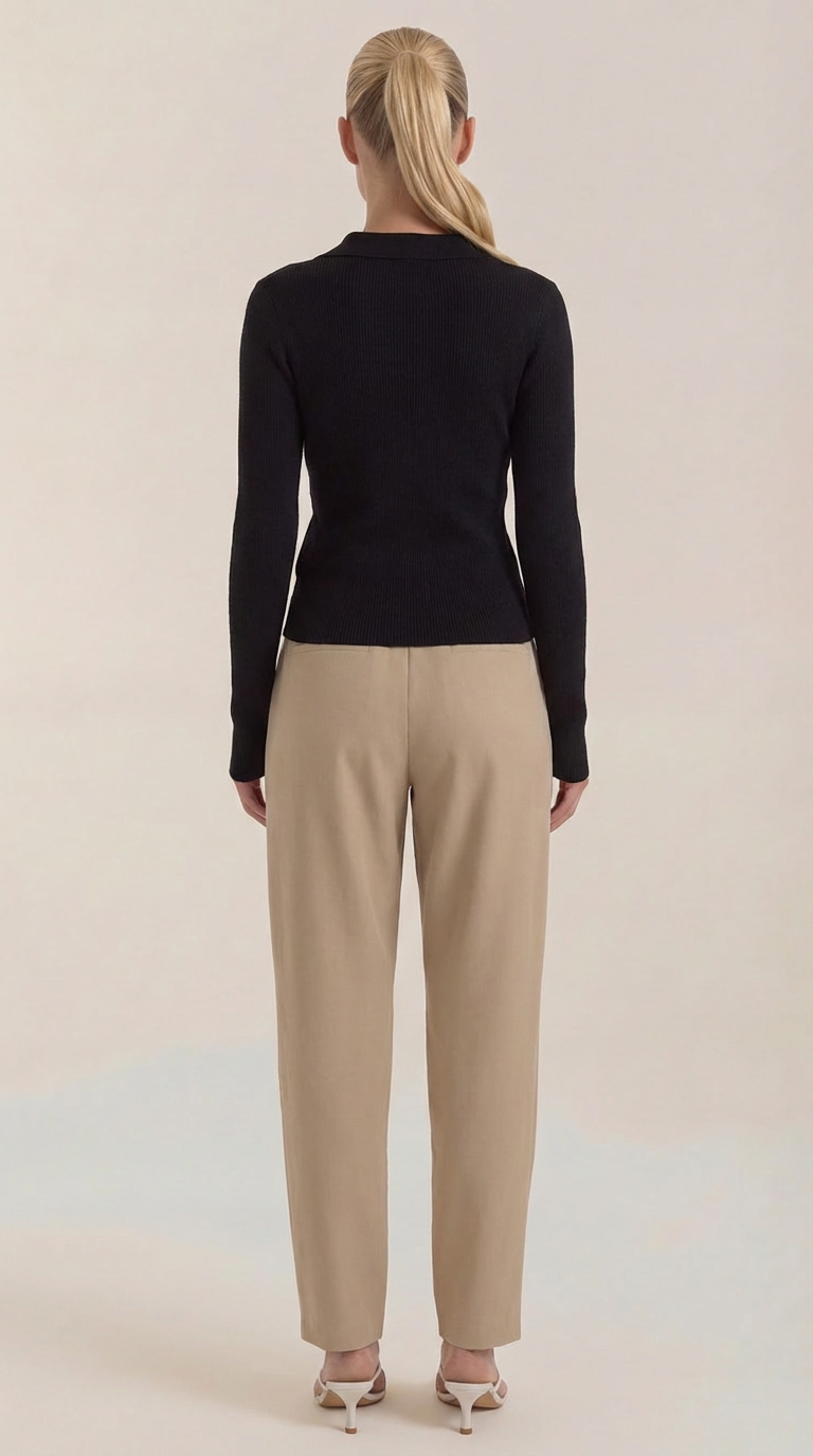 'Sara' elegante gebreide hals trui