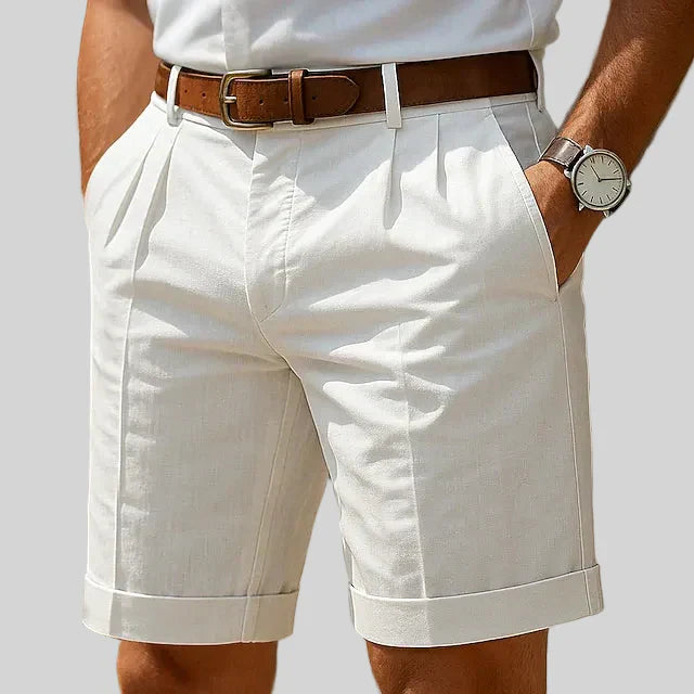 Enzo | Luxe Plissé Bermuda Shorts voor Mannen