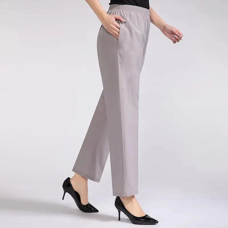 Zoé | Nette Dames Stretch Broek met Hoge Taille